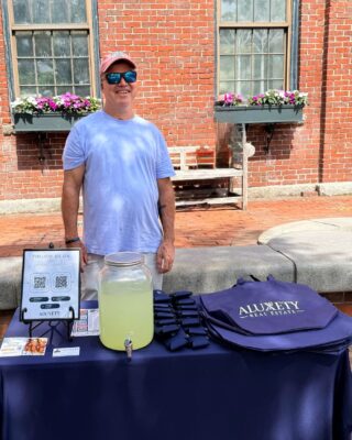 Realtor David Wallace at Aluxety Sponsor Table at Amesbury Days 2026